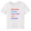 Customize White Round Neck Kid's Birthday T Shirt-pi