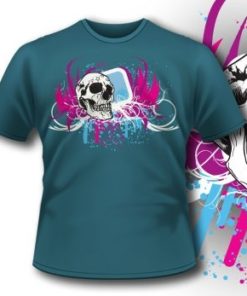 106 Abstract Skull Shirt