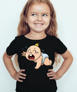 Black Girl Crying Baby Kid's Printed T Shirt