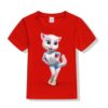 Red Angela in Blue Kid's Printed T Shirt