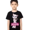 Black Boy Fairy white talking angela Kid's Printed T Shirt