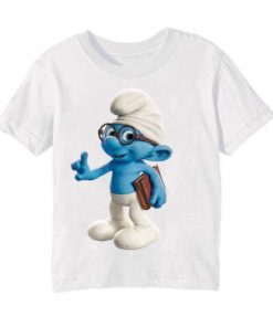 White Blue Gasper Kid's Printed T Shirt