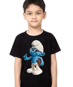 Black Boy Blue Gasper Kid's Printed T Shirt
