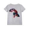Grey Spiderman with captain america's shield Kid's Printed T Shirt