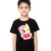 Black Boy heart & girl Kid's Printed T Shirt