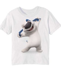White Style pose dog Kid's Printed T Shirt