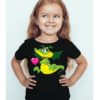 Black Girl china dragan in green Kid's Printed T Shirt