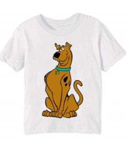 White Scooby doo Kid's Printed T Shirt