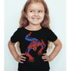 Black Girl Crawling Spider Man Kid's Printed T Shirt