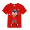 Red Cartoon Kid's Printed T Shirt