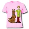 Pink Scooby with Shaggy Kid's Printed T Shirt