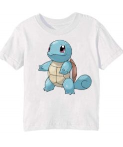 White standing tortoise Kid's Printed T Shirt