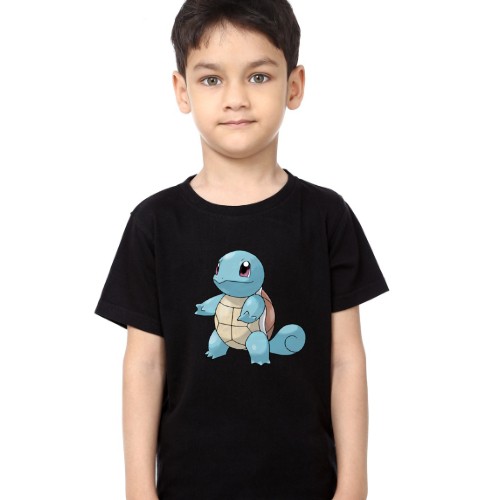 Black boy standing tortoise Kid's Printed T Shirt