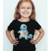 Black Girl standing tortoise Kid's Printed T Shirt