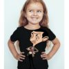 Black Girl Catoonized Mr.Bean Kid's Printed T Shirt