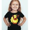 Black Girl Rabbit in Yellow Kid's Printed T Shirt