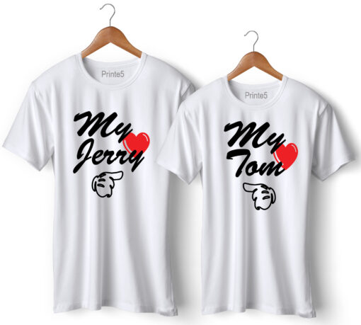 My Tom My Jerry Printed Couple T-Shirt