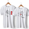 Love Magnet Printed Couple T-Shirt