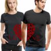 Love Heart Printed Couple T-Shirt