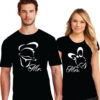 Mr & Mrs Printed Couple Black T-Shirt