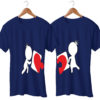 Love Puzzle Printed Couple T-Shirt