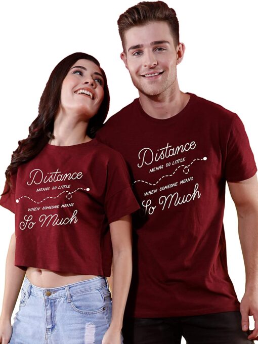 Distance means so much couple t shirts