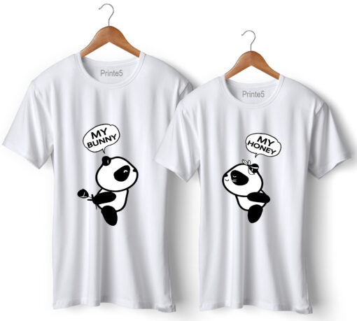 Bunny Panda Couple T-Shirt